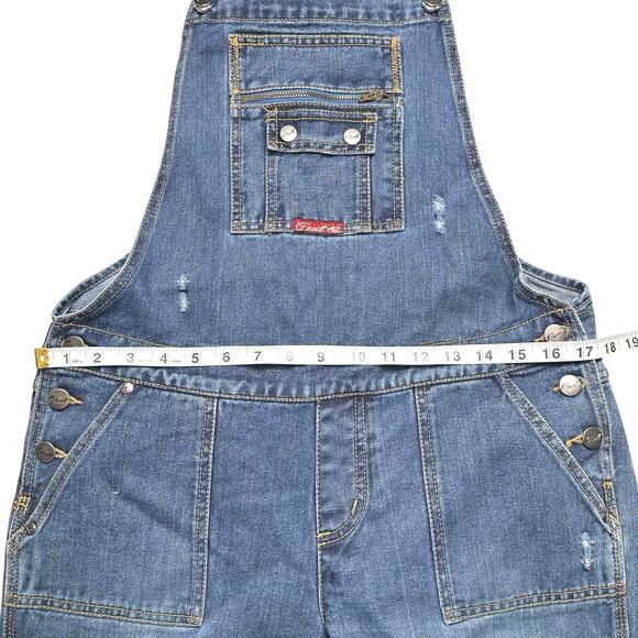 O’neill | Junior | Vintage Distressed Medium Wash Classic Denim Overalls | Sz 9 - Picture 5 of 14